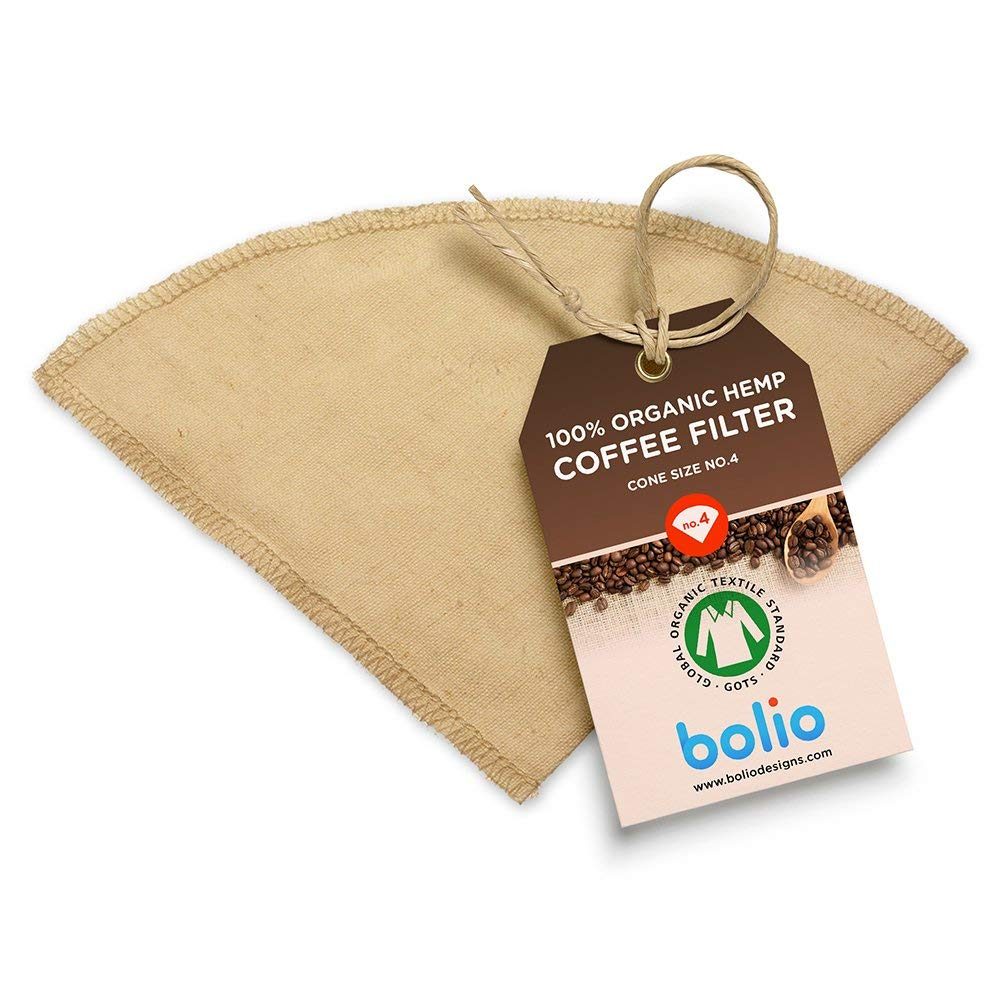 Bolio Organic Hemp Reusable Coffee Filters