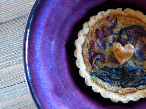 Caramelized Onion, Mushroom + Spinach Mini Quiche